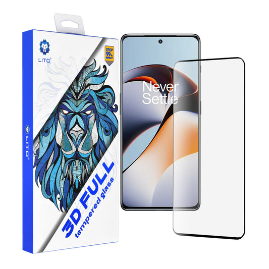 Ochranná fólie na displej Lito pro OnePlus 11R, tvrzené sklo, plné lepidlo, 3D, černá