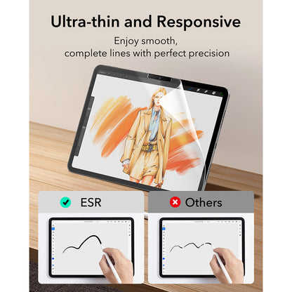 Matná ochranná fólie na displej ESR Paper Feel pro Apple iPad Air 11 (2026) / Air 11 (2025), plast, sada 2 kusů