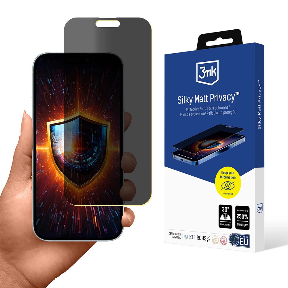 Ochranná fólie Matte Privacy 3MK Silky pro Apple iPhone 17 Pro Max, Plast