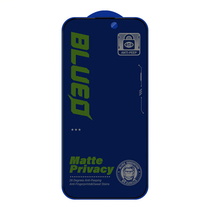 Ochranná fólie na displej Matte Privacy Blueo Anti-Peep pro Apple iPhone 15 Pro Max, tvrzené sklo, plné lepidlo