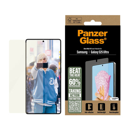 Ochranná fólie na displej PanzerGlass Ultra-Wide Fit All-in-One pro Samsung Galaxy S25 Ultra S938, Tvrzené sklo, Full Glue