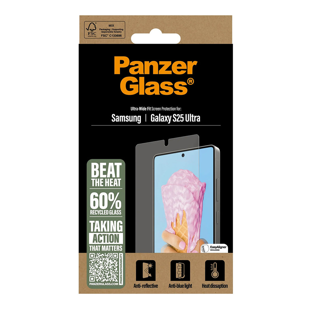 Ochranná fólie na displej PanzerGlass Ultra-Wide Fit All-in-One pro Samsung Galaxy S25 Ultra S938, Tvrzené sklo, Full Glue