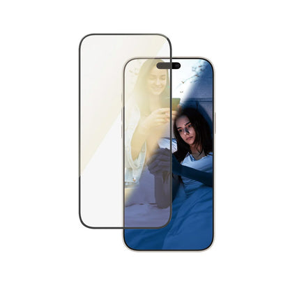 PanzerGlass Ultra-Wide Fit EyeCare Screen Protector for Apple iPhone 16 Pro Max, Tempered Glass, Full Glue, Black