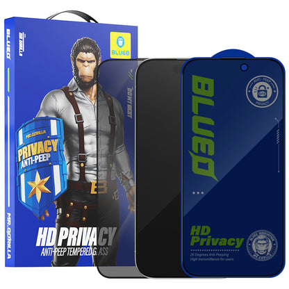 Ochranná fólie na displej Privacy Blueo Anti-Peep pro Apple iPhone 15 Pro Max, tvrzené sklo, plné lepidlo