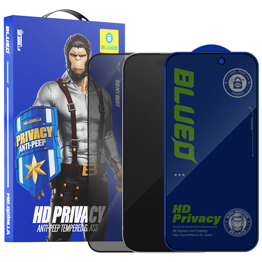Ochranná fólie na displej Privacy Blueo Anti-Peep pro Apple iPhone 15 Pro Max, tvrzené sklo, plné lepidlo