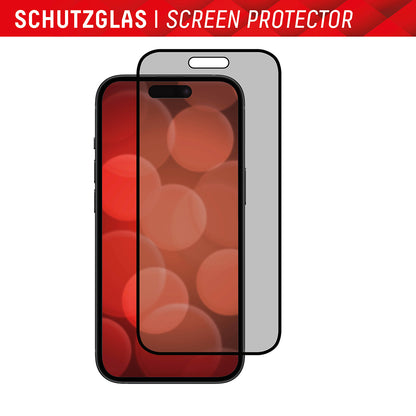 Ochranná fólie na displej Privacy Displex Real Glass pro Apple iPhone 16 Plus, tvrzené sklo, plné lepidlo