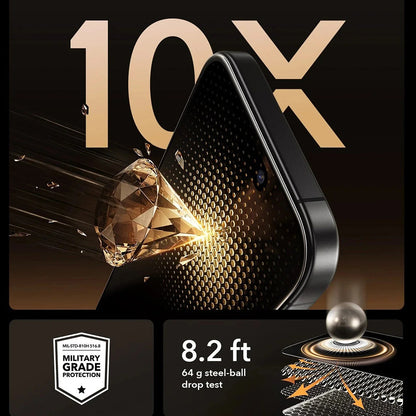 Ochranná fólie Ecran Privacy ESR UltraFit Armorite Pro pro Apple iPhone 17 / 16 Pro, Tvrzené sklo, Full Glue, Sada 3 kusy