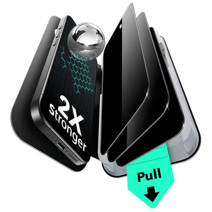 Ochranná fólie Ecran Privacy ESR UltraFit pro Apple iPhone 17 / 16 Pro, Tvrzené sklo, Full Glue, Sada 3 kusy