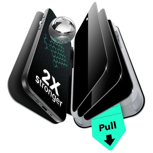 Ochranná fólie Ecran Privacy ESR UltraFit pro Apple iPhone 17 Air, Tvrzené sklo, Full Glue, Sada 3 kusy