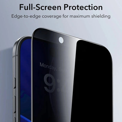 Ochranná fólie Ecran Privacy ESR UltraFit pro Apple iPhone 17 Air, Tvrzené sklo, Full Glue, Sada 3 kusy
