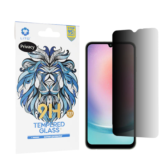 Ochranná fólie na displej Privacy Lito Classic pro Samsung Galaxy A24 4G A245, tvrzené sklo, plné lepidlo, 2.5D