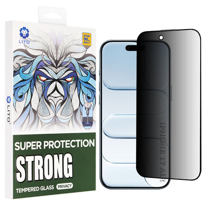 Ochranná fólie na displej Privacy Lito D+ Max Strong pro Apple iPhone 17 Air, Tvrzené sklo, Full Glue
