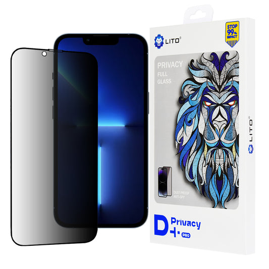 Ochranná fólie na displej Privacy Lito D+ Pro pro Apple iPhone 14 Plus / 13 Pro Max, tvrzené sklo, plné lepidlo