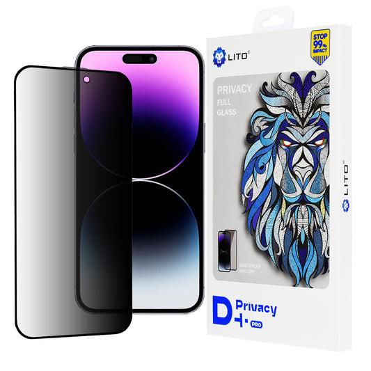 Ochranná fólie na displej Privacy Lito D+ Pro pro Apple iPhone 14 Pro Max, tvrzené sklo, plné lepidlo