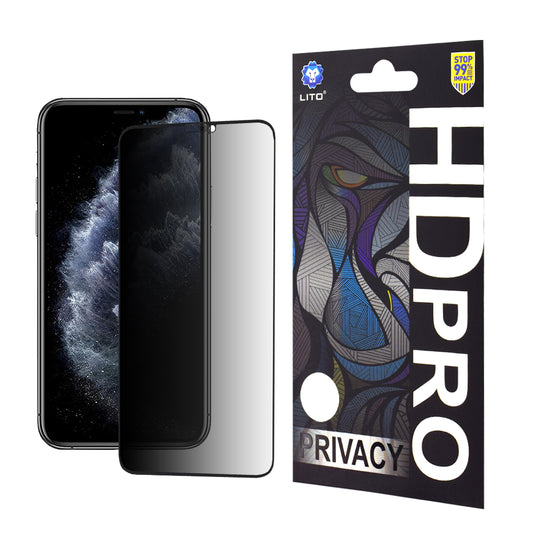 Ochranná fólie na displej Privacy Lito HD Pro pro Apple iPhone 11 Pro Max / XS Max, tvrzené sklo, plné lepidlo
