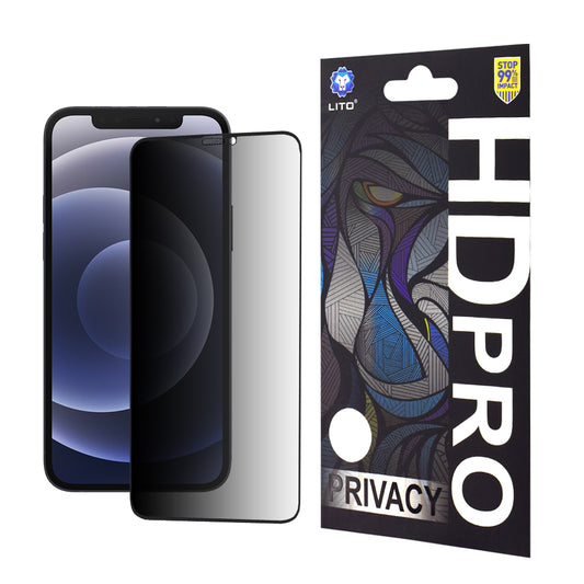 Ochranná fólie na displej Privacy Lito HD Pro pro Apple iPhone 12 / 12 Pro, tvrzené sklo, plné lepidlo