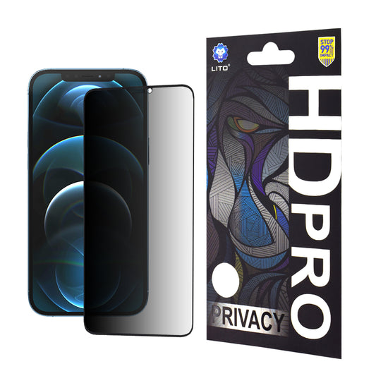 Ochranná fólie na displej Privacy Lito HD Pro pro Apple iPhone 12 Pro Max, tvrzené sklo, plné lepidlo