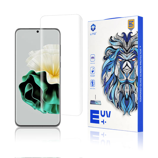 Ochranná fólie Privacy Lito pro Huawei P60 / P60 Pro, Tvrzené sklo, UV Glue, 3D, Průhledná