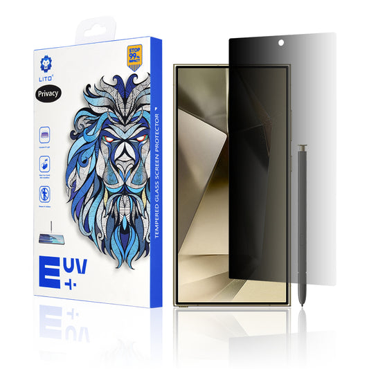 Ochranná fólie na displej Privacy Lito pro Samsung Galaxy S24 Ultra S928, tvrzené sklo, UV lepidlo, 3D