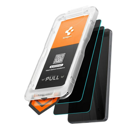 Spigen GlastR EZ FIT Pro HD Privacy Screen Protector for Samsung Galaxy S26 S942, Tempered Glass, Full Glue, Set of 2 pieces AGL11096