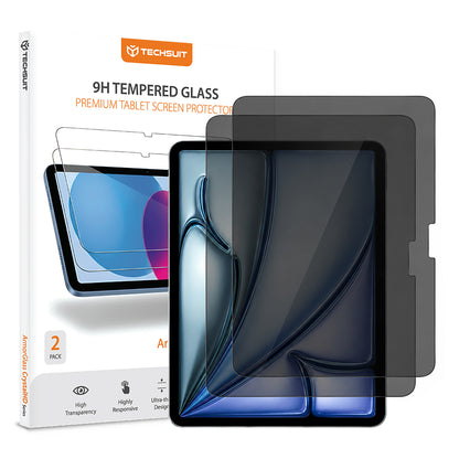 Ochranná fólie na displej Privacy Techsuit ArmorGlass CrystalHD pro Apple iPad Air 11 (2026), tvrzené sklo, plné lepidlo, sada 2 kusů