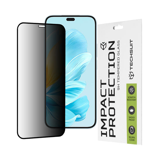 Ochranná fólie na displej Privacy Techsuit pro Honor 200 Lite, tvrzené sklo, plné lepidlo, 111D