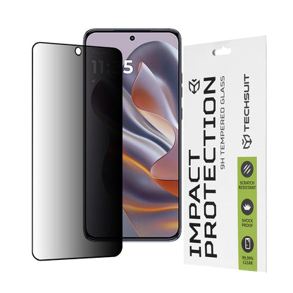 Ochranná fólie na displej Privacy Techsuit pro Motorola Edge 50 Neo, tvrzené sklo, plné lepidlo, 111D