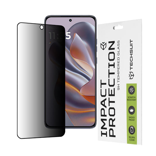 Ochranná fólie na displej Privacy Techsuit pro Motorola Edge 50 Neo, tvrzené sklo, plné lepidlo, 111D