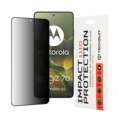 Ochranná fólie Privacy Techsuit pro Motorola Edge 70, Tvrzené sklo, Full Glue, 111D