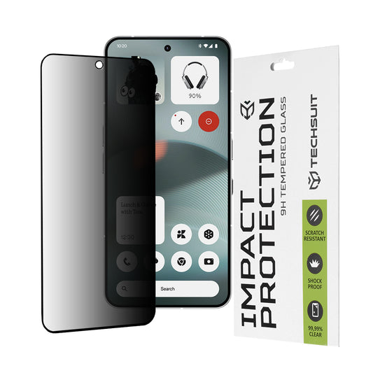 Ochranná fólie na displej Privacy Techsuit pro Nothing Phone (3), tvrzené sklo, plné lepidlo, 111D