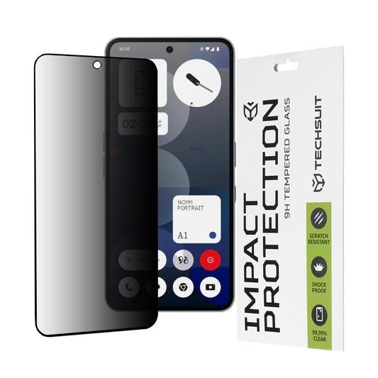 Ochranná fólie na displej Privacy Techsuit pro Nothing Phone (3a) / Phone (3a) Pro, tvrzené sklo, Full Glue, 111D