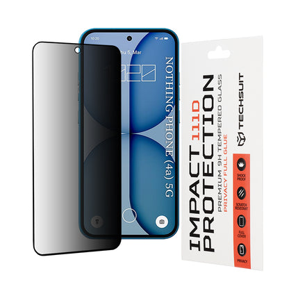 Ochranná fólie Privacy Techsuit pro Nothing Phone (4a), Tvrzené sklo, Full Glue, 111D