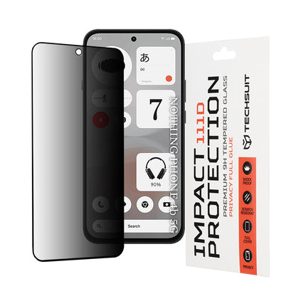 Ochranná fólie na displej Privacy Techsuit pro Nothing Phone (4b), tvrzené sklo, plné lepidlo, 111D