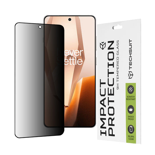Ochranná fólie na displej Privacy Techsuit pro OnePlus 13R, tvrzené sklo, plné lepidlo, 111D