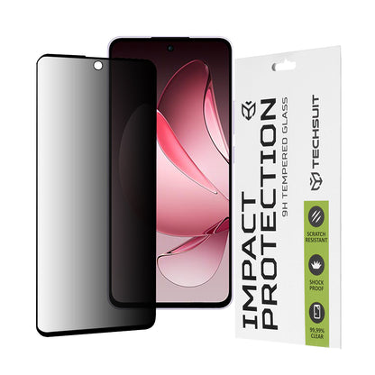 Ochranná fólie na displej Privacy Techsuit pro Oppo Reno13 FS 5G / Reno13 F 4G / Reno13 F, tvrzené sklo, plné lepidlo, 111D