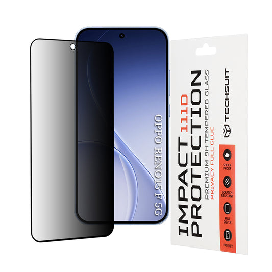Ochranná fólie na displej Privacy Techsuit pro Oppo Reno15 FS / Reno15 F, Tvrzené sklo, Full Glue, 111D