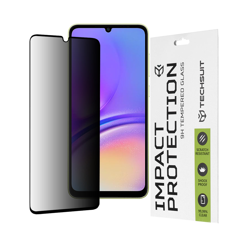Ochranná fólie na displej Privacy Techsuit pro Samsung Galaxy A05s A057 / A05 A055, tvrzené sklo, plné lepidlo, 111D