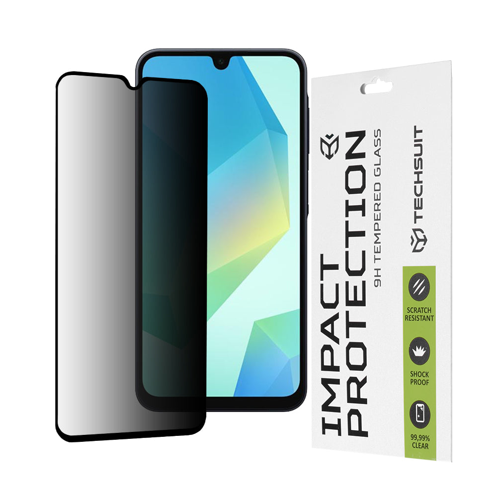 Ochranná fólie na displej Privacy Techsuit pro Samsung Galaxy A16 5G A166 / A16 4G A165, tvrzené sklo, plné lepidlo, 111D