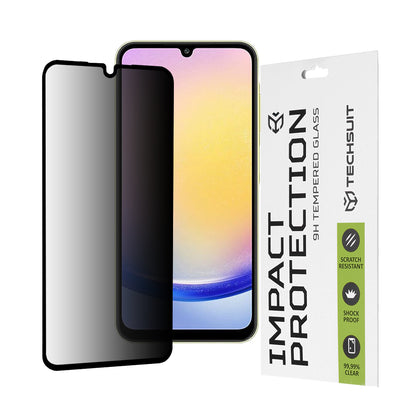 Ochranná fólie na displej Privacy Techsuit pro Samsung Galaxy A25 A256, tvrzené sklo, plné lepidlo, 111D