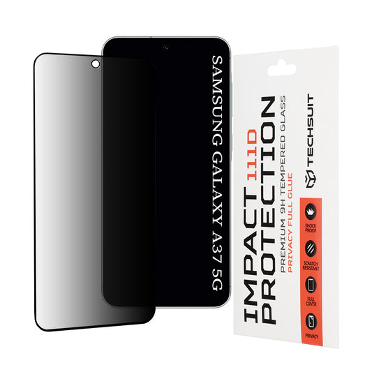 Ochranná fólie Privacy Techsuit pro Samsung Galaxy A37 5G, Tvrzené sklo, Full Glue, 111D