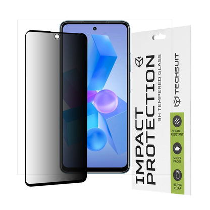 Ochranná fólie na displej Privacy Techsuit pro Tecno Spark 20 Pro / Pova 5 Pro / Hot 40 / Hot 40 Pro, tvrzené sklo, plné lepidlo, 111D