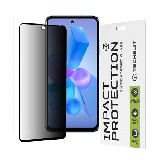 Ochranná fólie na displej Privacy Techsuit pro Tecno Spark 20 Pro / Pova 5 Pro / Hot 40 / Hot 40 Pro, tvrzené sklo, plné lepidlo, 111D