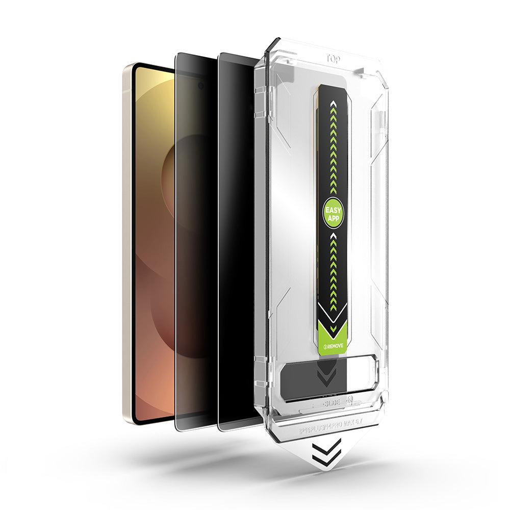 Privacy Screen Protector Techsuit TitanGlass CrystalHD for Samsung Galaxy S26, Tempered Glass, Full Glue, Set of 2 Pieces