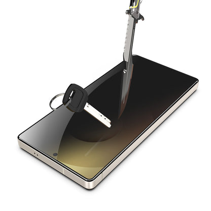 Privacy Screen Protector Techsuit TitanGlass CrystalHD for Samsung Galaxy S26, Tempered Glass, Full Glue, Set of 2 Pieces