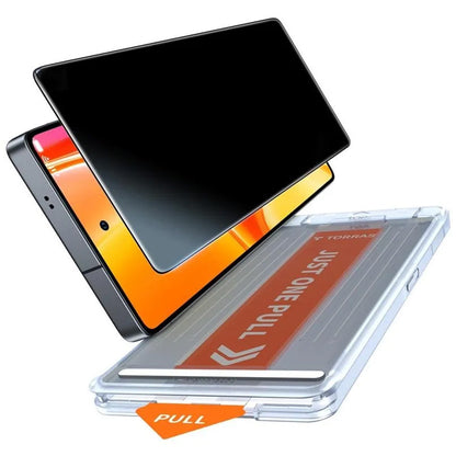 Ochranná fólie na displej Privacy Torras GlassGo Install Master pro Samsung Galaxy S26 Ultra, Tvrzené sklo, Full Glue