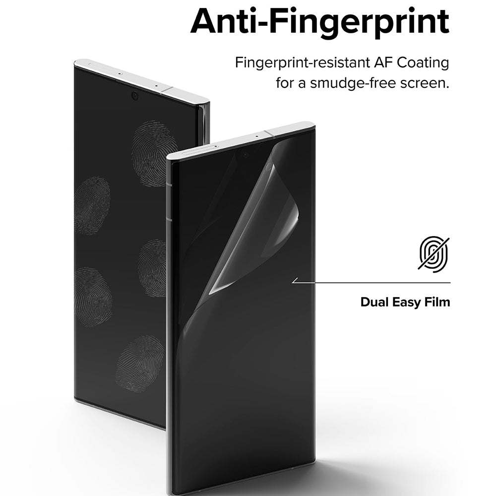 Ochranná fólie na displej Ringke Dual Easy pro Samsung Galaxy S22 Ultra 5G S908, Plast, Sada 2 kusy