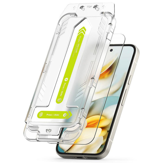 Ochranná fólie na displej Ringke Easy Slide pro Google Pixel 9a, tvrzené sklo, plné lepidlo, sada 2 kusů