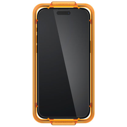 Ochranná fólie na displej Spigen GlastR Align Master pro Apple iPhone 15 Plus, Tvrzené sklo, Full Glue, Sada 2 kusy, Černá AGL06886
