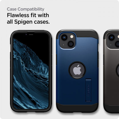 Ochranná fólie na displej Spigen GlastR Align Master pro Apple iPhone 17e / 16e / 14 / 13 Pro, Tvrzené sklo, Full Glue, Černá AGL03725