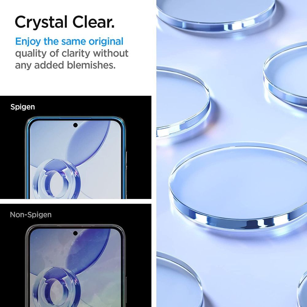 Spigen GlastR Align Master Screen Protector for Samsung Galaxy A54 A546, Tempered Glass, Full Glue, Set of 2 pieces AGL05966